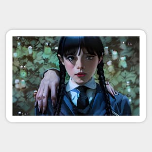 Wednesday Addams Portrait 5 Sticker